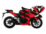 Yamaha YZF R25 Raceline Design Kırmızı Sticker Set