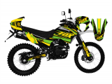 Mondial X-Treme Max 200 i Fox Design Sticker Set Sarı-Yeşil