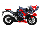 Yamaha YZF R25 Asphalt Monster Desing Sticker Set Mavi-Kırmızı 34