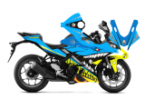 Yamaha R25 2019 Rossi Shark Design Mavi Sticker Set