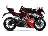 CF Moto 250 SR Venom Design Siyah Kırmızı Beyaz Sticker Set - Motor Kaplama