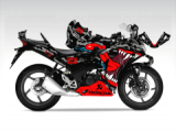 Honda CBR 125 R Asphalt Monster Design Siyah Sticker Set