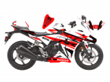 Honda CBR 250 R Eski Kasa RR Lines Design Sticker Set Beyaz-