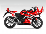 Honda CBR 250 R RR Lines Design Sticker Set Kırmızı-Siyah-Beyaz Yeni