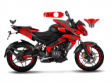 Bajaj Pulsar 200 NS Naked Sport Gri Kırmızı Sticker Set 54