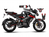 Bajaj Pulsar 200 NS Project 46 Rossi Shark Design Sticker Set Koyu Gri