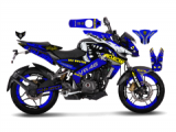 Bajaj Pulsar 200 NS VR46 Rossi Shark Sticker Set Mavi