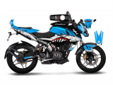 Bajaj Pulsar NS200 Shark Design Mavi Sticker Set