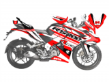 Bajaj Pulsar RS 200 R-Tech Design Sticker Set Kırmızı