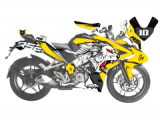 Bajaj Pulsar RS 200 Tiger Design Sarı Sticker Set