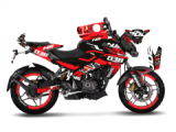 Bajaj Pulsar 200 NS Red Flou Design Sticker Set Kırmızı Siyah