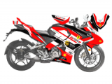 Bajaj Pulsar RS200 Ferrari Design Sticker Set