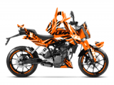 KTM Duke 390 Xtreme Lines Design Sticker Set Turuncu-Siyah-Beyaz (2011-2016)